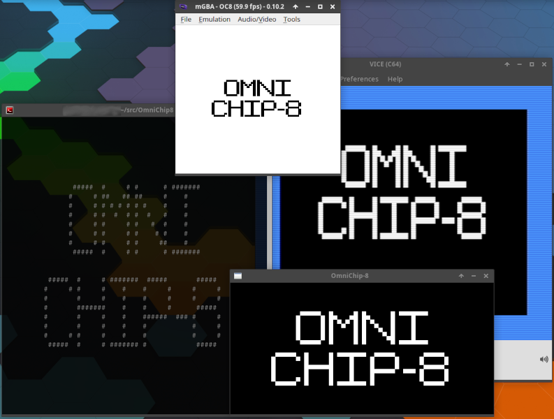 OmniChip-8 running my simple test project